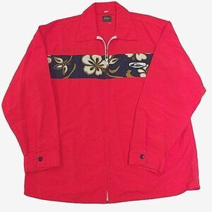 Quiksilver Hawaiian Jacket Shirt Men's SZ Med Vintage